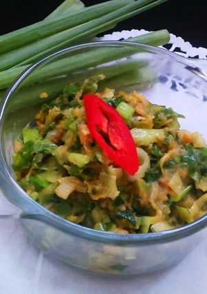 A picture of Spring onion fry.