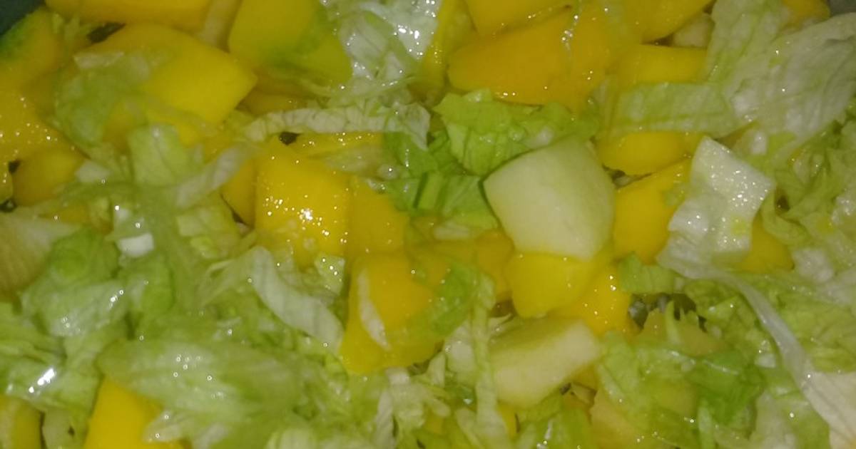 Ensalada de lechuga, mango y manzana Receta de Erika Martinez- Cookpad