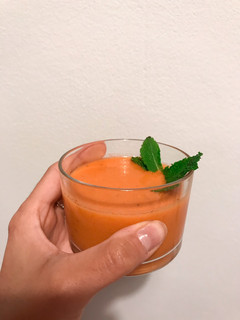 Una foto de Gazpacho de fresas