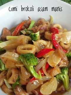 Foto resep Cumi Brokoli Asam Manis