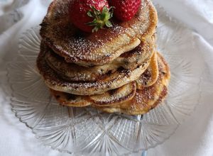 Foto di Pancake soffici e golosi con gocce di cioccolato fondente