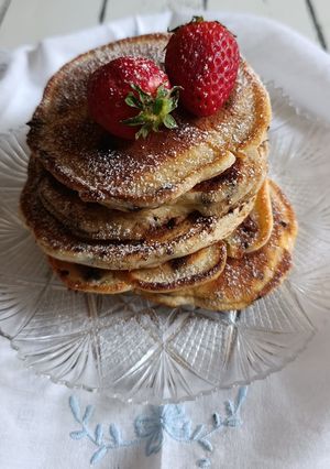 Foto di Pancake soffici e golosi con gocce di cioccolato fondente