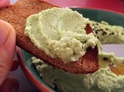 A picture of edamame hummus
