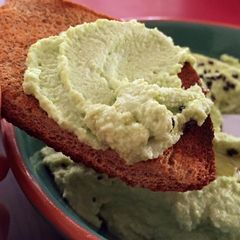 A picture of Edamammus (Edamame Hummus).