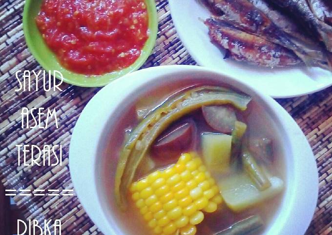 Sayur Asem Terasi Pedes Seger No MSG (kuah di saring)