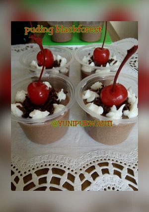 Foto resep Puding Black forest