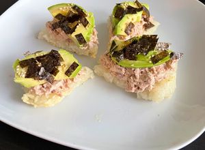 Une photo de Sushis triangles croustillants air fryer