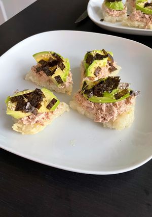 Une photo de Sushis triangles croustillants air fryer