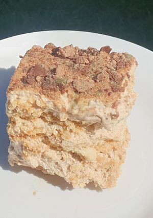 A picture of Peppermint Crisp Fridge Tart.