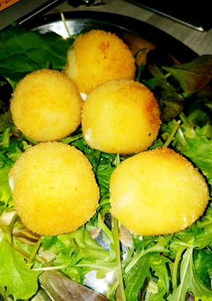 A picture of 🥔 Potato Croquettes Stuffed with Creamy Cheese 🥔.