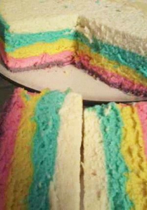 Foto resep Pop Ice Rainbow Cake Kukus