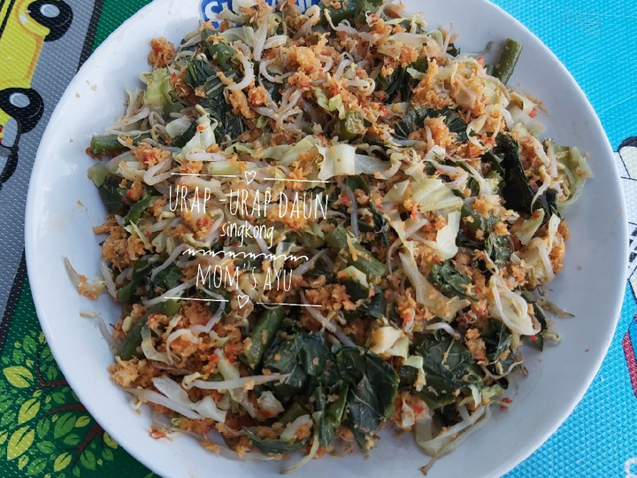 Resep 121. Urap-Urap Daun Singkong Anti Gagal