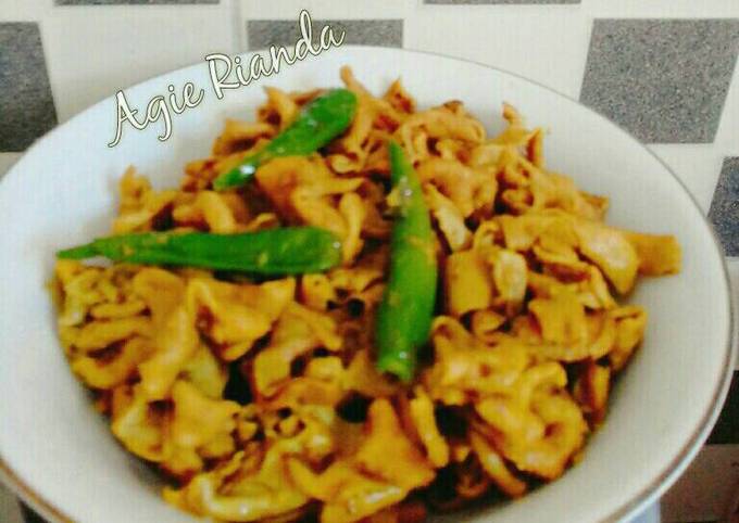 Resep Tumis kuning Usus Ayam Anti Gagal