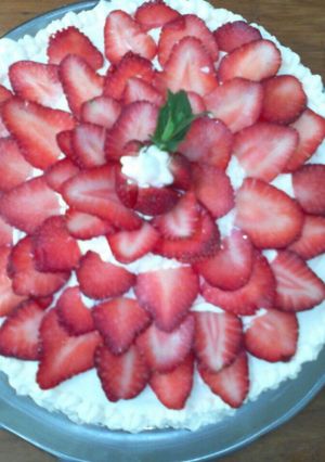 Una foto de Gateau de frutillas