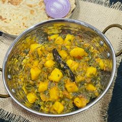 A picture of Aloo Palak Sabji.