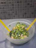 Green Salad with Dried Fruits and Honey Mustard Dressing!!