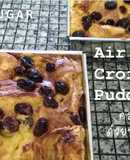 Air fryer Croissant Pudding ❌sugar | ครัวซองพุดดิ้งด้วยหม้อทอดไร้น้ำมัน ❌ น้ำตาล