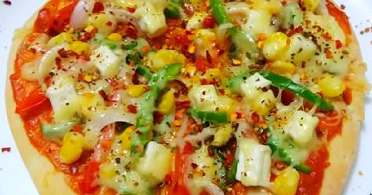 Paneer pizza Recipe by Kanika Pareek - Cookpad