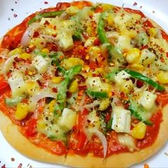 Paneer pizza A picture of Paneer pizza.