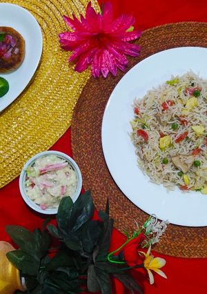 A picture of Egg fried rice 🇨🇳🇨🇳.