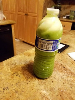 A picture of Green juice for work.