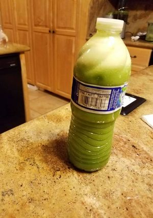 A picture of Green juice for work.