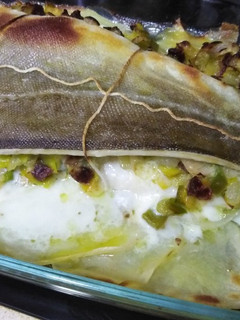 Una foto de Colita de bacalao rellena