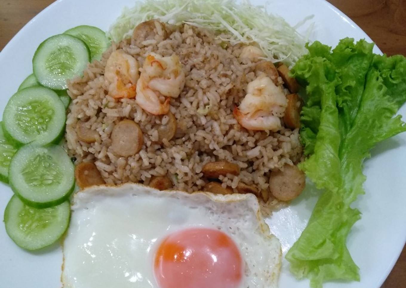 Nasi goreng udang sosis