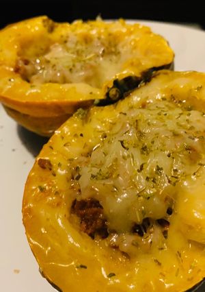 Una foto de Calabaza de bellota al horno/Acorn Squash