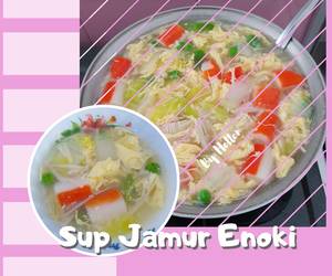 Mudah Cepat Memasak Sup Jamur Enoki Gurih Mantul