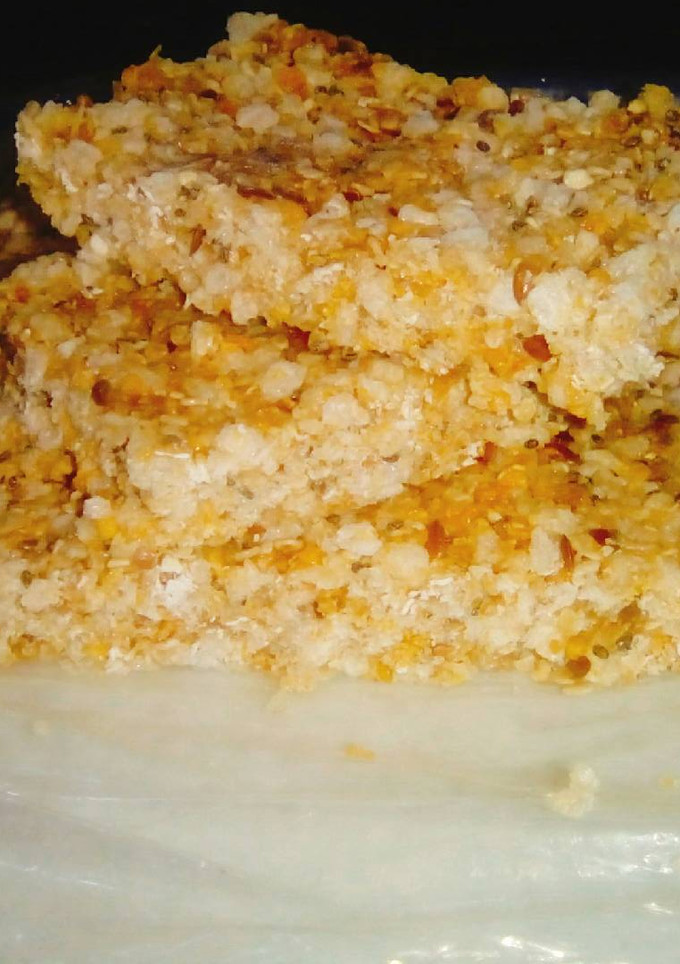 Una foto de Barritas de cereal con  semillas y miel. SIN HORNO!!! 👏👏👏