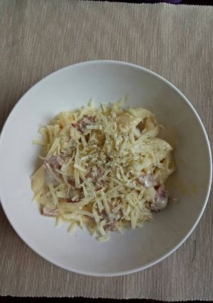 Foto resep Smoked beef panne carbonara