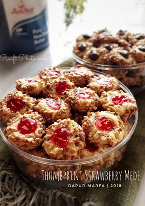 Foto resep Strawberry Thumbprint Cookies
