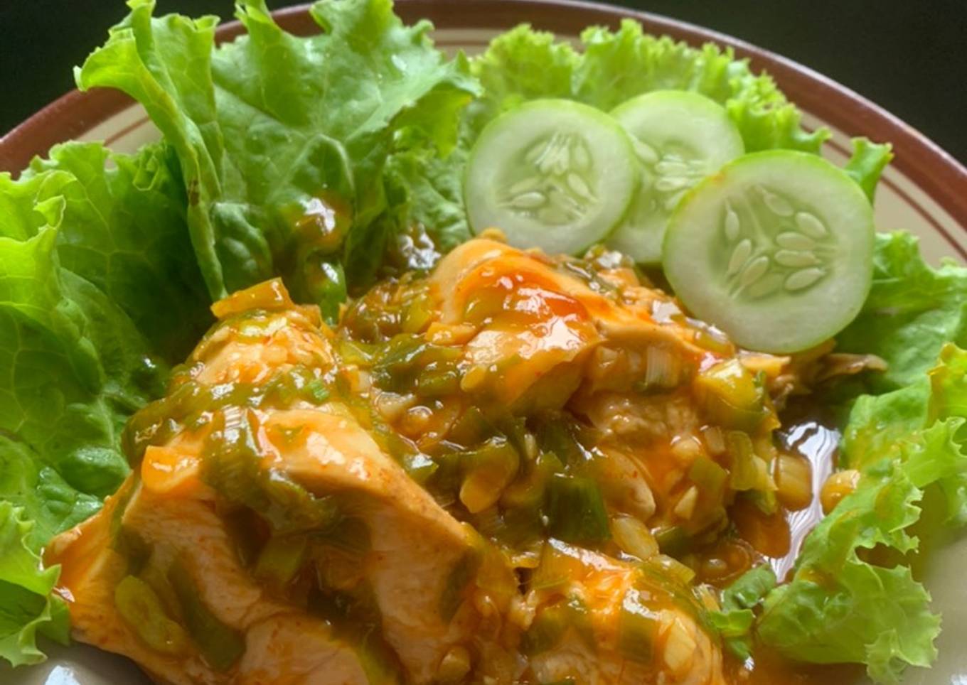 Ayam Saus Pedas Manis (182kalori) #MenuDiet1