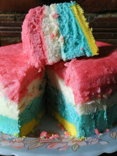 Foto resep Bolu kukus rainbow