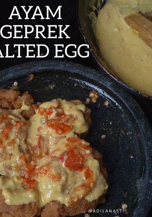 Foto resep Ayam Geprek Salted Egg