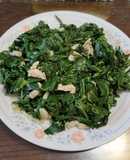 Collard greens(寬葉羽衣甘藍)炒豬肉