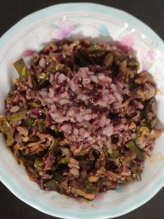 சிவப்பு கவுணி அரிசி, அவரைக்காய் சாதம் செய்முறை முக்கிய புகைப்படம்