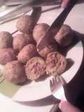 Bolas de plátano verde