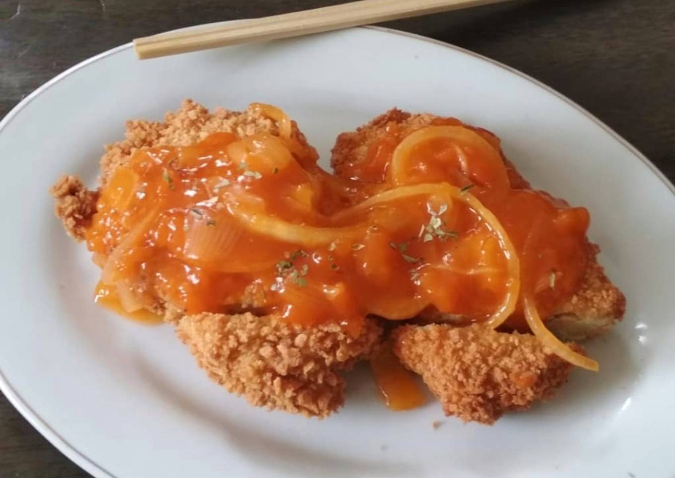 Tempe Katsu Saus Asam Manis