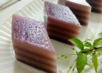 Resep Terbaik Kue Lapis Terigu Kanji - Super Legit Sedap