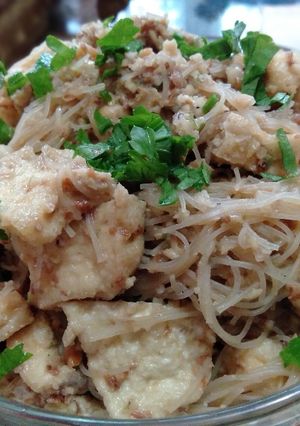 Foto resep Mie tahu kuah kacang