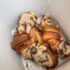 A picture of Cookie dough crossiants.