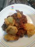 Carne a la cacerola con papas españolas