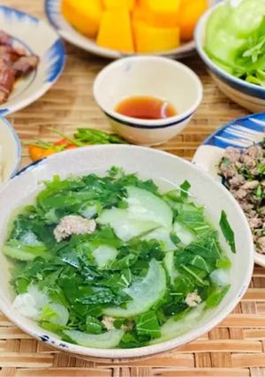 Hình của món Canh Rau Tập Tàng Nấu Mướp.