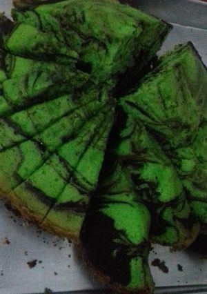 Foto resep Bolu pandan marmer presto ekonomis