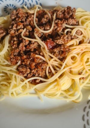 Une photo de Spaghetti bologaise 🍝