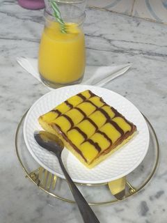 صورة لوصفة كيكة بكريمة الفلان