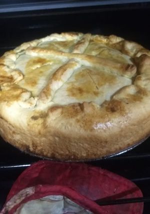 Una foto de Torta/tarta vegetariana🌱 (En solo 4 pasos)