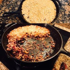 A picture of Vegan blackberry skillet cobbler.